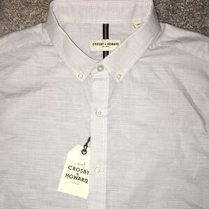 Soft New Crosby & Howard Stripe LS Button Down Collar Shirts mens XL